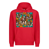 Red Western Pigs Premium Hoodie - LillyAllenDesigns