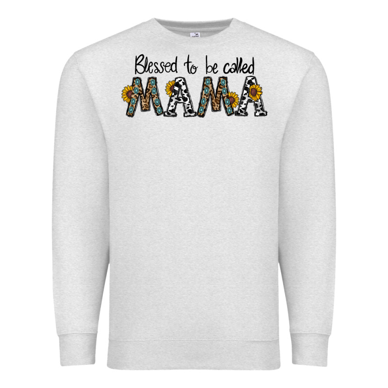 Blessed To Be Called Mama Premium Sweatshirt by CowhideDigitalArt | Teevron