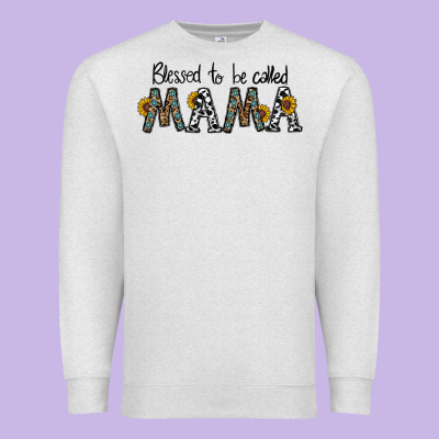 Blessed To Be Called Mama Premium Sweatshirt Designed By Cowhidedigitalart
