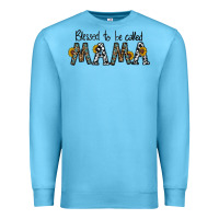 Ocean Blue blessed to be called mama Premium Sweatshirt - CowhideDigitalArt