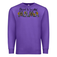 Purple blessed to be called mama Premium Sweatshirt - CowhideDigitalArt