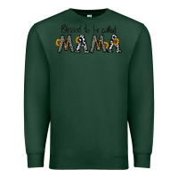 Sports Green blessed to be called mama Premium Sweatshirt - CowhideDigitalArt