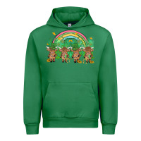 Emerald st patrick's day baby highland cow Urban Hoodie - MaliasSmallBusiness