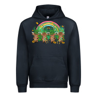 Navy st patrick's day baby highland cow Urban Hoodie - MaliasSmallBusiness