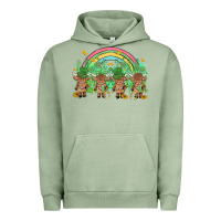 St Patrick's Day Baby Highland Cow Urban Hoodie | Teevron