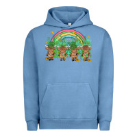 Pigment Pebble Blue st patrick's day baby highland cow Urban Hoodie - MaliasSmallBusiness