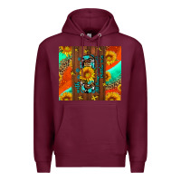 Burgundy with god all things are possible Premium Hoodie - AdoDesignShop