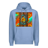 Colony Blue with god all things are possible Premium Hoodie - AdoDesignShop