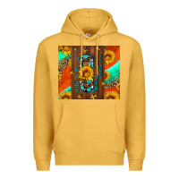 Mustard with god all things are possible Premium Hoodie - AdoDesignShop