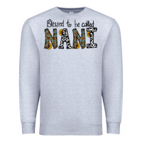 Heather Grey blessed to be called nanı Premium Sweatshirt - CowhideDigitalArt