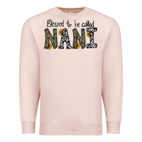 Pale Pink blessed to be called nanı Premium Sweatshirt - CowhideDigitalArt