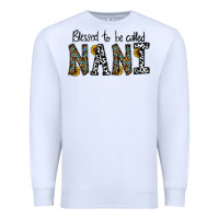 White blessed to be called nanı Premium Sweatshirt - CowhideDigitalArt
