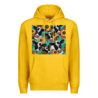 Lemon western leopard sunflower black and white  cow Premium Hoodie - BarkalooDesign