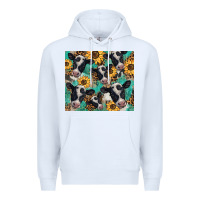 White western leopard sunflower black and white  cow Premium Hoodie - BarkalooDesign
