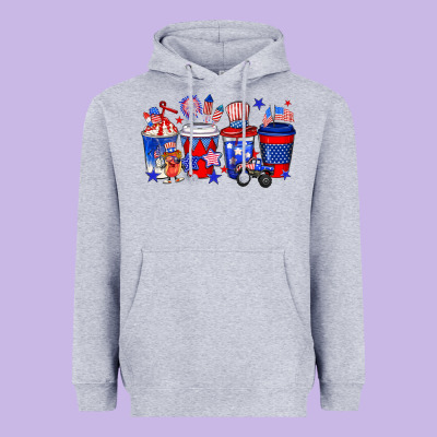 4th Of July Coffee Drinks Heavyweight Hoodie Designed By Neo Western