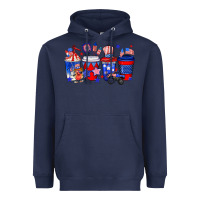 Navy 4th of July coffee drinks Heavyweight Hoodie - Neo Western