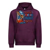 Mauve Wine make america cowboy again Urban Hoodie - MaliasSmallBusiness