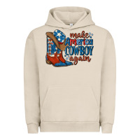 Pigment French Oak make america cowboy again Urban Hoodie - MaliasSmallBusiness