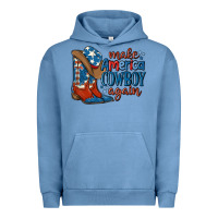 Pigment Pebble Blue make america cowboy again Urban Hoodie - MaliasSmallBusiness