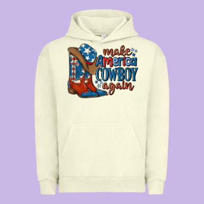 Make America Cowboy Again Urban Hoodie Designed By Maliassmallbusiness