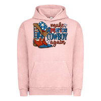 Pigment Salmon make america cowboy again Urban Hoodie - MaliasSmallBusiness