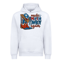 White make america cowboy again Urban Hoodie - MaliasSmallBusiness