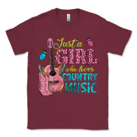 Burgundy just a girl who loves country music Classic Tee - texasbilliewilder