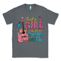 Charcoal Heather just a girl who loves country music Classic Tee - texasbilliewilder