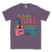 Lavender just a girl who loves country music Classic Tee - texasbilliewilder