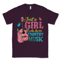 Plum just a girl who loves country music Classic Tee - texasbilliewilder