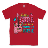 Red just a girl who loves country music Classic Tee - texasbilliewilder