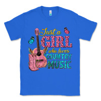 True Royal just a girl who loves country music Classic Tee - texasbilliewilder