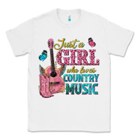 White just a girl who loves country music Classic Tee - texasbilliewilder