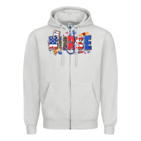 Dove Grey American nurse Zipper Hoodie - Zillion Design Studio