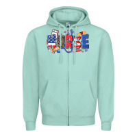 Seafoam American nurse Zipper Hoodie - Zillion Design Studio