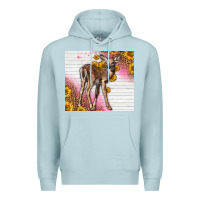 Blue Mist Western Cute Baby Deer Fawn Premium Hoodie - LillyAllenDesigns