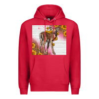 Cardinal Western Cute Baby Deer Fawn Premium Hoodie - LillyAllenDesigns