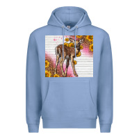 Colony Blue Western Cute Baby Deer Fawn Premium Hoodie - LillyAllenDesigns