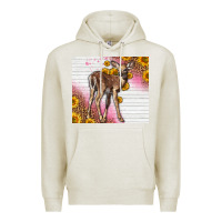 Oatmeal Heather Western Cute Baby Deer Fawn Premium Hoodie - LillyAllenDesigns