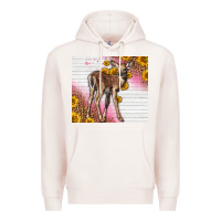 Pale Pink Western Cute Baby Deer Fawn Premium Hoodie - LillyAllenDesigns