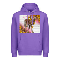 Purple Western Cute Baby Deer Fawn Premium Hoodie - LillyAllenDesigns