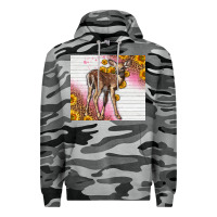 Slate Camo Western Cute Baby Deer Fawn Premium Hoodie - LillyAllenDesigns
