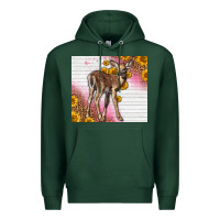 Sports Green Western Cute Baby Deer Fawn Premium Hoodie - LillyAllenDesigns