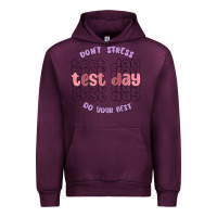 Mauve Wine dont stress test day do your best Urban Hoodie - MaliasSmallBusiness