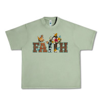 Oil Green faith cross and butterfly with sunflower leopard and roses Urban Heavy Tee - Artiststas