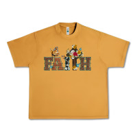 Peanut Butter faith cross and butterfly with sunflower leopard and roses Urban Heavy Tee - Artiststas
