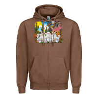 Chestnut Easter Farm With Bunnies Zipper Hoodie - RanaPortraitStore