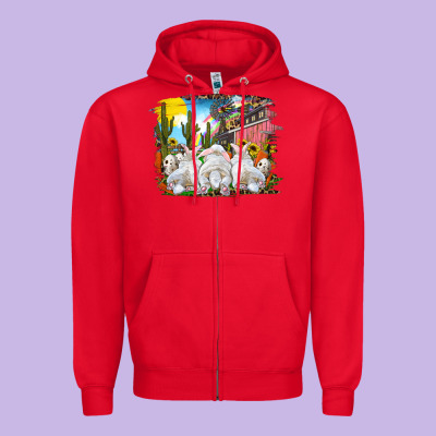 Zipper Hoodie Easter Farm With Bunnies