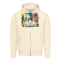 Sandshell Easter Farm With Bunnies Zipper Hoodie - RanaPortraitStore