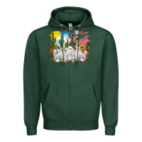 Sports Green Easter Farm With Bunnies Zipper Hoodie - RanaPortraitStore
